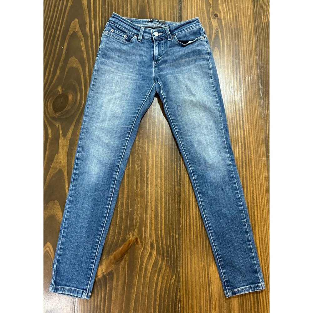 Levis 535 Super Skinny Legging Jeans Medium Wash‎ Blue Denim W28 L32 Women - Picture 2 of 10